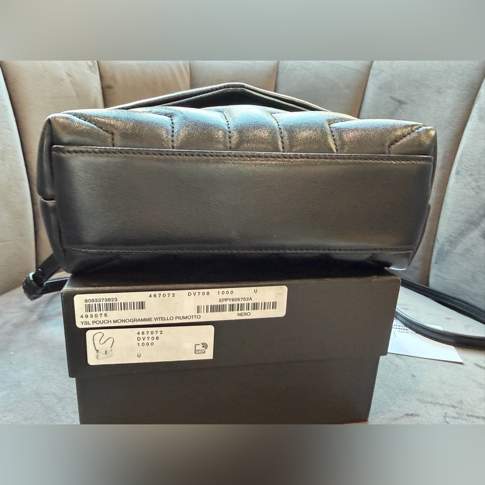 YSL Monogram Flap Lou Lou Toy Bag Black - Picture 11 of 17